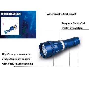CREE XM-L T6 LED Underwater Diving Flashlights 5 Modes
