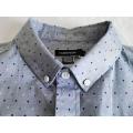 Men Causal Cotton Oxford Print Shirt