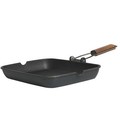 Carbon Steel Grill Pan With Wooden Handle