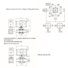 Sanitary High Platform Manual Three-Way Ball Valve