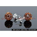 shamballa ball stud earrings