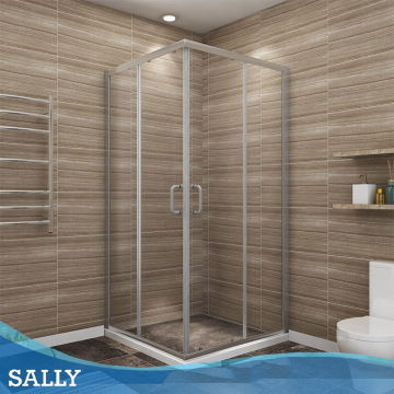 SALLY Framed Corner Entry Cabinet Sliding Doors Enclosure