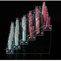 Clear acrylic shelf lipstick nail polish display stand.