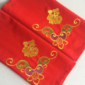 Handkerchief embroidery festive wedding centenary red