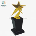 Promotional Gift Alloy Custom Souvenir, Star Shape Gold Metal Trophy