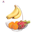 Panier de fruits de cuisine en acier inoxydable avec cintre banane