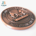 Versorgen Sie 70mm kundenspezifische Logo-Herausforderungs-Metallmilitärmünze für Andenken-Geschenk