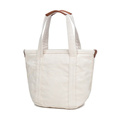 Small Natural Cotton Canvas Tote Bag with Zipper