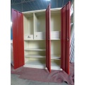 Swing Door Metal Wardrobe With Three Drawers