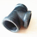 DN 3/4" tee black E-coating malleable iron