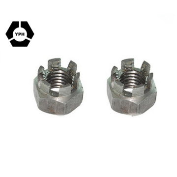 Nueces de casco ranurado hexagonal de acero inoxidable DIN 935