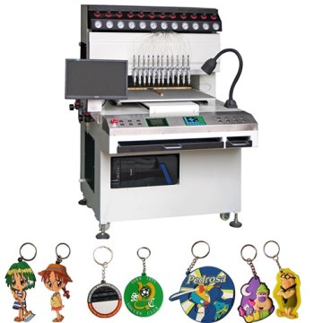 12 Colors Soft Rubber PVC Keychain Automatic Dispensing Machine