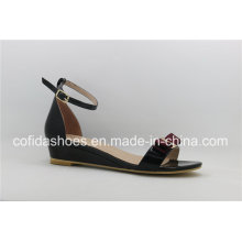 Summer Popular Style Lady Wedge Sandal with Sweet Bow