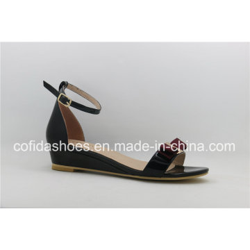 Summer Popular Style Lady Wedge Sandal avec Sweet Bow