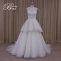 Real muestra marco Vintage Bowknot Tul Vestidos de novia