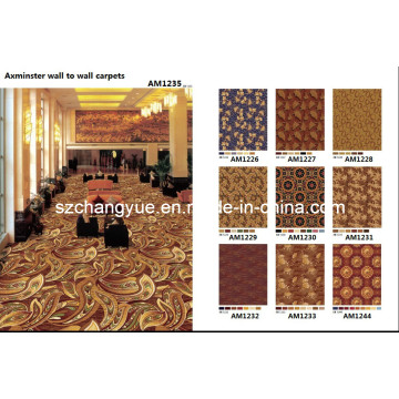 Lã Axminster Parede para parede Hotel Carpets Fire Proof