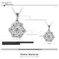 New Flower Cubic Zircon Pendant&Necklace Jewelry (CNL0214-B)