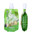 Recyclable juice liquid packing bags with spout