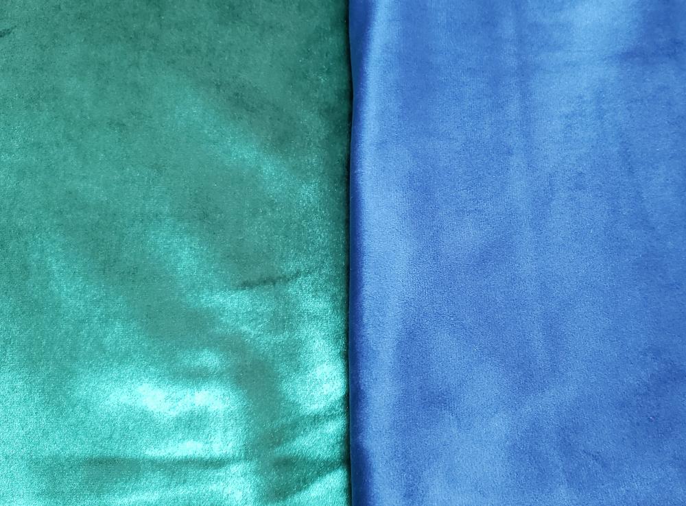 Two Color Green Solid Color Velvet Two Color Green Solid Color Velvet