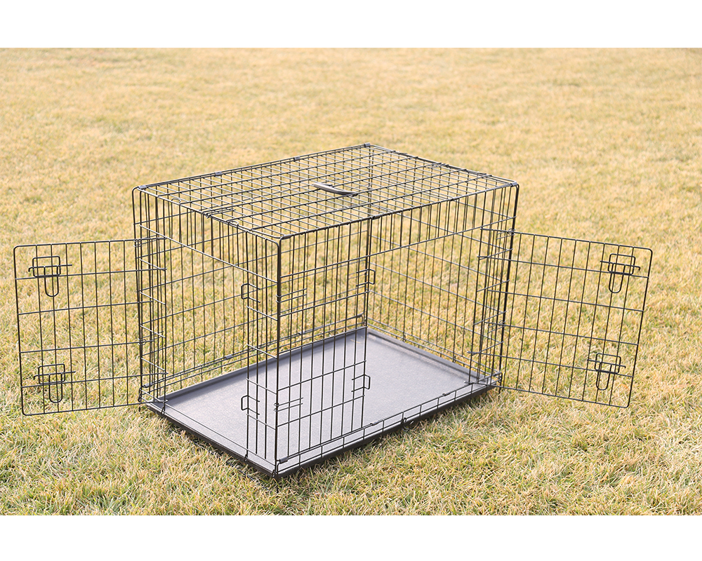 Portable Black Dog Cage