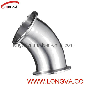 45 Degree Bend Sanitary Stainless Steel Pipe Fitting Clamped Elbow