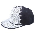 Flat brim acrylic design fashion rivet punk snapback cap hat