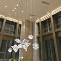 Luz suspensa de luxo moderna personalizada para lobby de hotel
