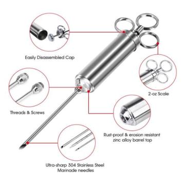 Stainless Steel Meat Injector Syringe