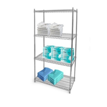 NSF Easily Clean Hospital Washhouse Laundry Room Metal Wire Shelving