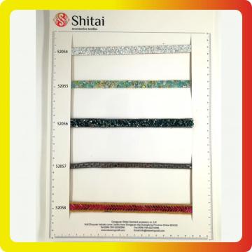 lastest designs clear bead crystal hot fix mesh