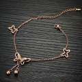 Plus size butterfly ankle bracelet jewelry