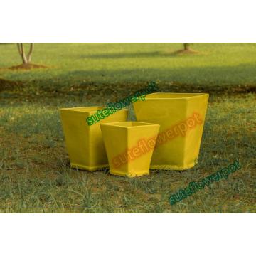 Large Yellow Glazed Indoor Plant Pots For Sale