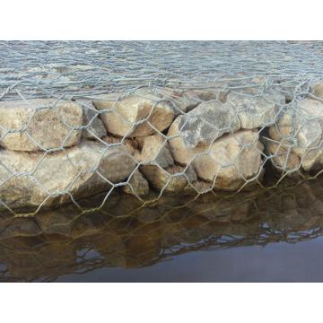 Vente en gros caisse en PVC revêtue Gabion / Galvanized Gabion Box / Galfan Gabion Mesh