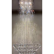 Hall de maison décoration fantaisie rideaux de perles de luxe populaires cristal cristal moderne suspension intérieure chandelie