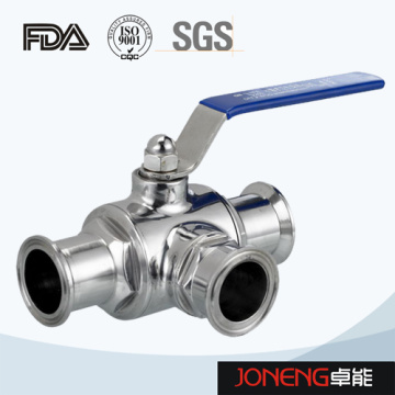 Stainless Steel Hygienic Three-Way Clamped Ball Valve (JN-BLV1003)