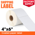Blank white matte self adhesive thermal transfer paper