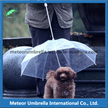 Promotion Cadeau certifié Straight Auto Open Transparent PVC Clear Pet Dog Rain Umbrella Fancy Items