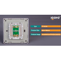 Igoto British Standard escovado alumínio elétrico TV plug tomada de parede