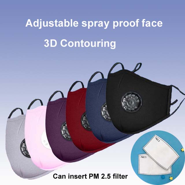 Reusable Anti Air Pollution Cotton Fabric Face Mask Detail 1 Jpg