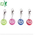 Keychains personalizados do silicone da bola de golfe das cores