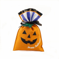 Orange Pumgkin Design Halloween Plastic Gift Bags