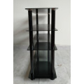 Black Tempered Glass Shelf Shoes Stand / Chaussures Cabinet