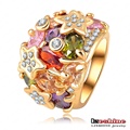 18k Gold Plated Colorful Rings for Women (Ri-HQ0010)