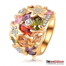 18k Gold Plated Colorful Rings for Women (Ri-HQ0010)