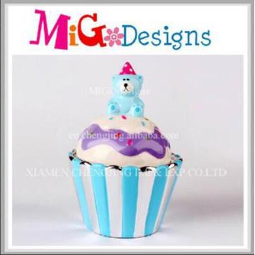 New Design Cupcake Shaped Ceramic Money Piggy Bank