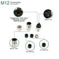 Metal blindado 5pin A Conector circular M12 codificado