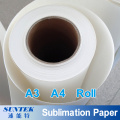 Papel de impressão de t-shirt A4 Roll do Sublimation transferência papel A3 100GSM