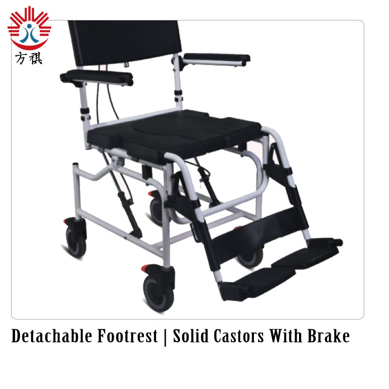 Commode Wheelchair Solid Castor