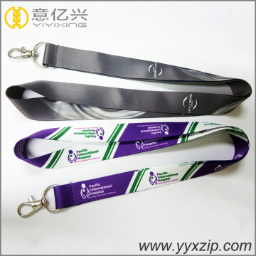 flat personalized double custom sublimation lanyard