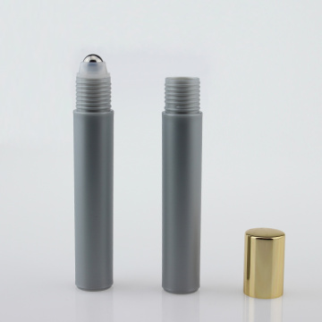 10ml Wholesale Silver Plastic Bottle Roller Bottle with steel Roll and Aluminum Cap